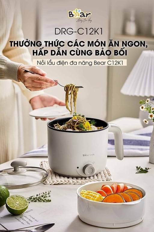 NỒI ĐIỆN MINI BEAR 1.2L C12K1