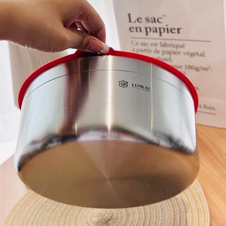 Tô inox có nắp Lunkai 16cm LK16