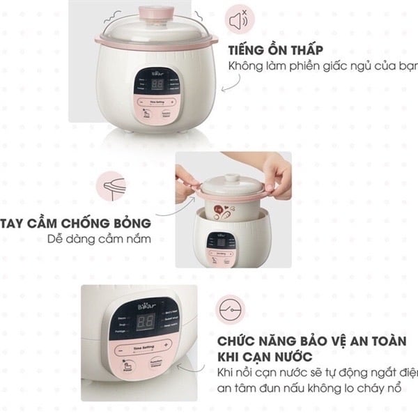 NỒI NẤU CHẬM 0.8L BEAR