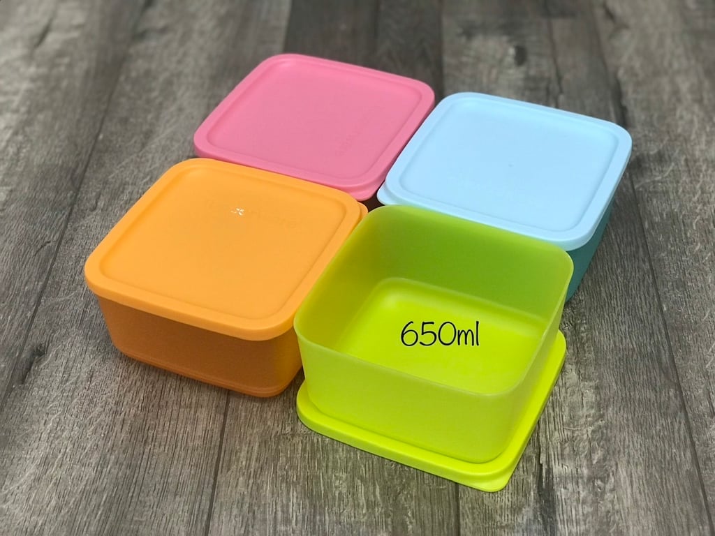Bộ 4 hộp bảo quản thực phẩm small square round