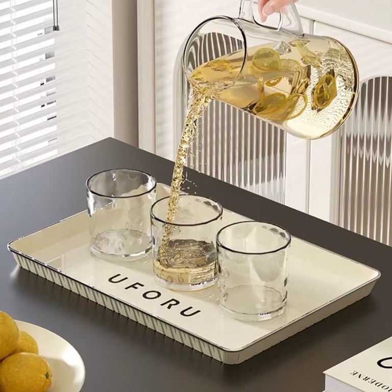 KHAY ĐỰNG ĐỒ ĂN TRÀ BÁNH UFORU MÀU TRẮNG SỮA SANG TRỌNG