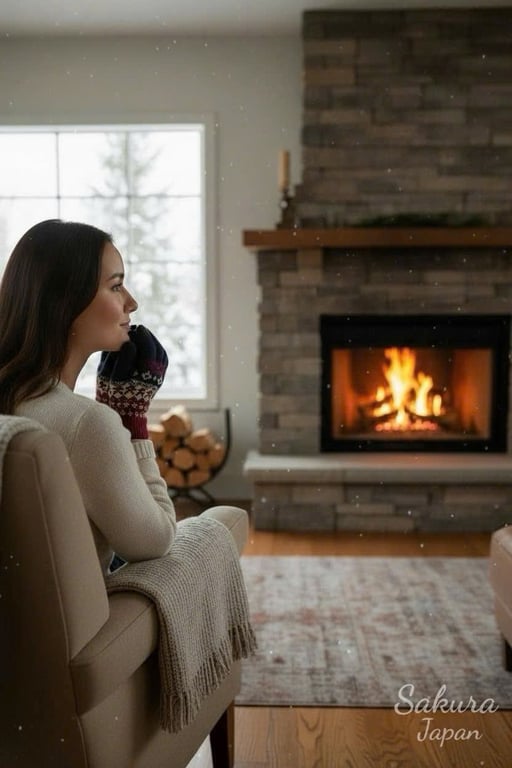 Găng Tay Len Mùa Đông Sakura Japan Dày & Ấm Áp Chuẩn Nhật