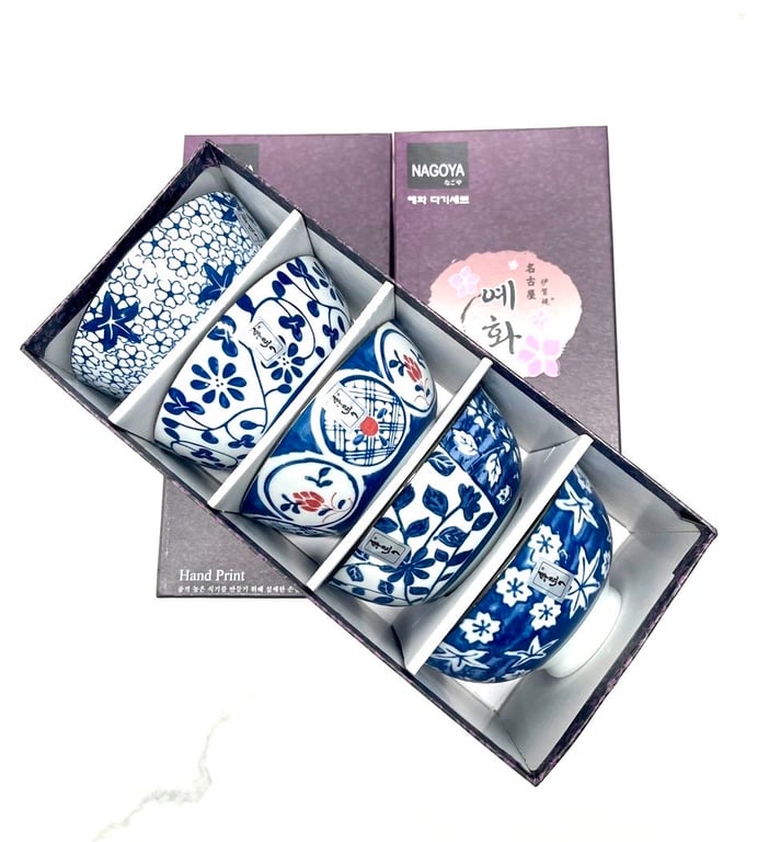 Set 6 bát con sứ ceramic phong cách Nhật Bản