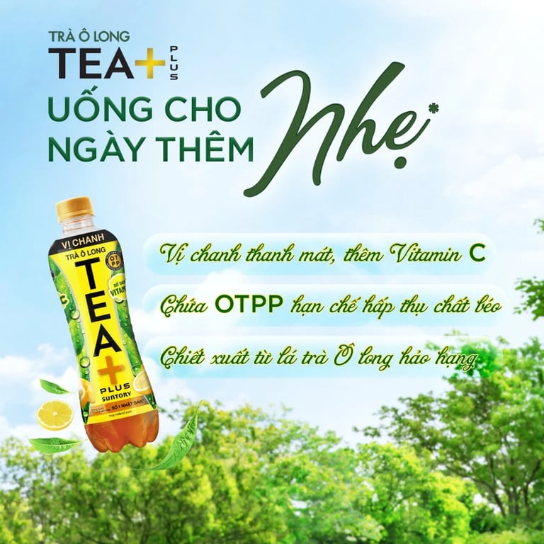 Trà ô long Tea+ Plus - Chai 320ml