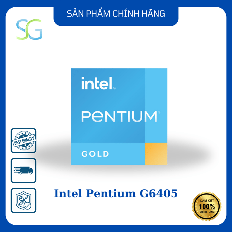 CPU Intel Pentium Gold G6405 (4.1ghz, 2 Nhân 4 Luồng, 4mb Cache, 58w) - Socket Intel Lga 1200)