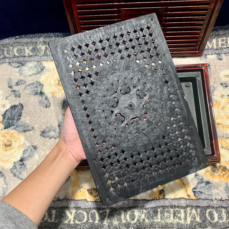 Khay nhựa đúc giả Gỗ Uống Trà mẫu truyền thống