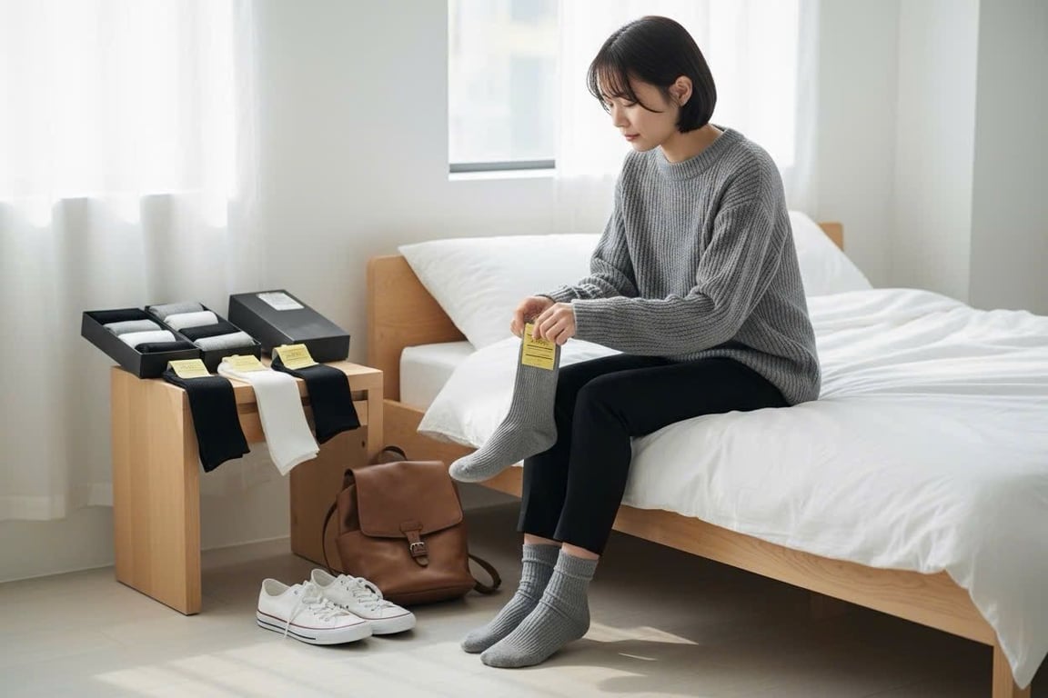 Hộp 8 đôi🧦 TẤT KHỬ MÙI MUJI NHẬT BẢN