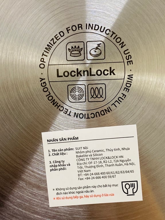 Chảo đúc cao cấp đáy từ nguyên tấm Lock&Lock 22cm CSU1225
