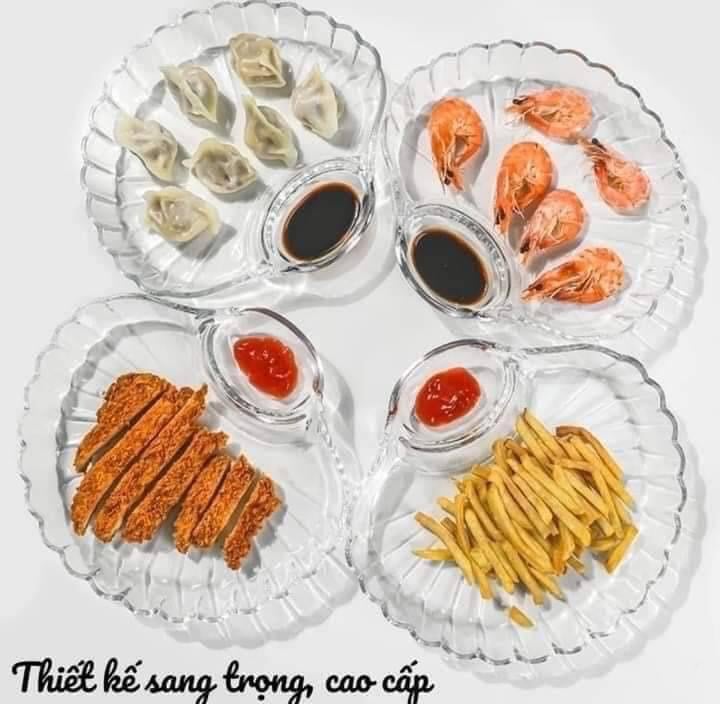 ĐĨA VỎ SÒ THỦY TINH PHA LÊ