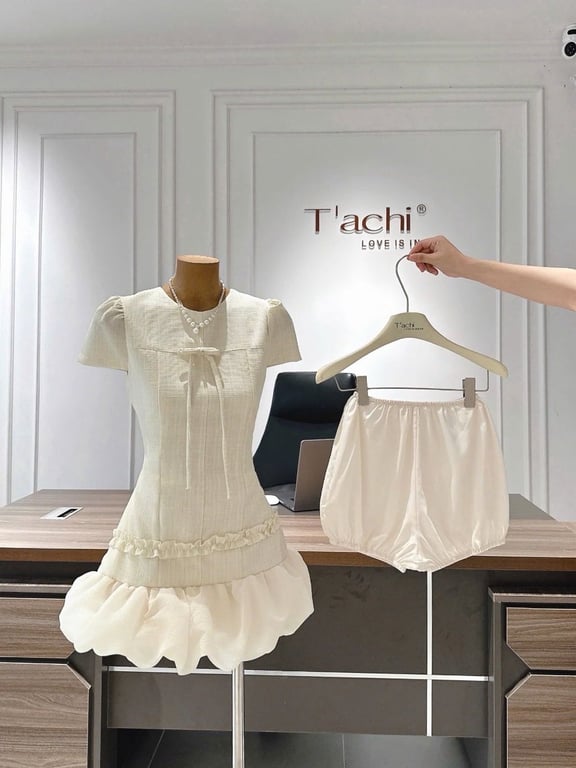Đầm dạ cổ tròn ( tachi)