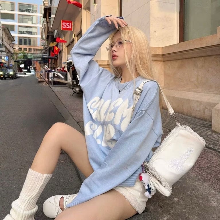 Áo len tay dài CALEM CLUB JUMPER chất len dệt kim