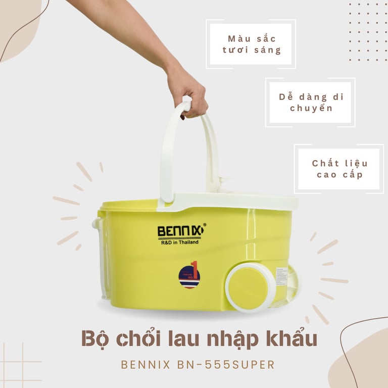 CHỔI LAU NHÀ NHẬP KHẨU BENNIX BN-555Super