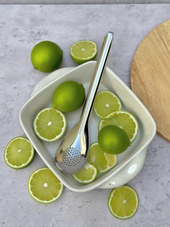 THÌA INOX CÓ LỖ VẮT CHANH, QUẤT ECHO