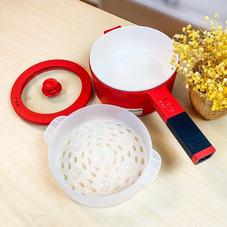 Bộ nồi điện có chống dính kèm xửng hấp Arber