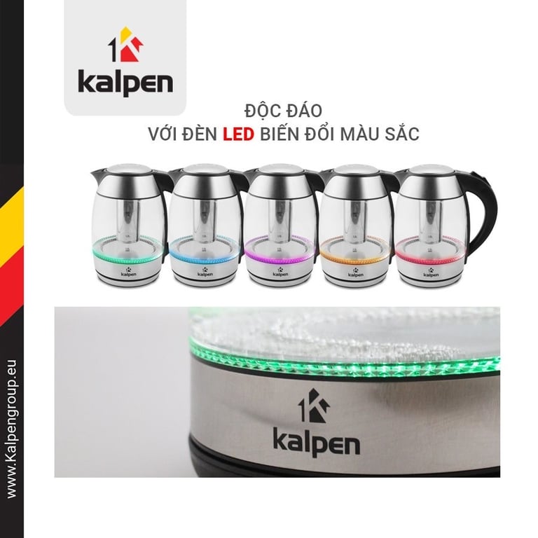 ẤM ĐUN NƯỚC SIÊU TỐC THUỶ TINH KALPEN KK66