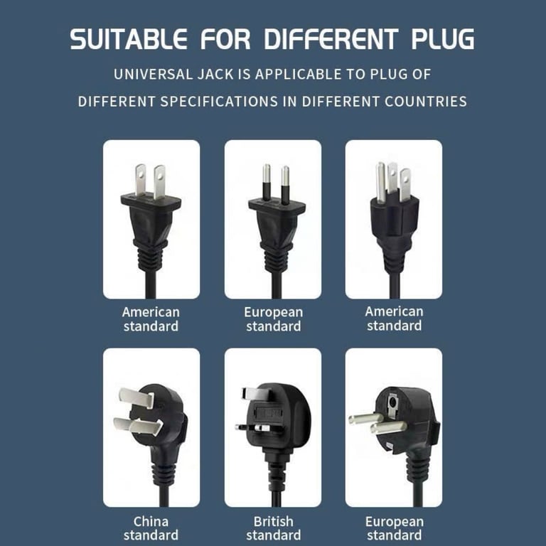 Ổ cắm điện đa năng chống giật chống cháy, 6 ổ điện, tích hợp 5 cổng usb, 1 type C, dây dài 3m tiện lợi.