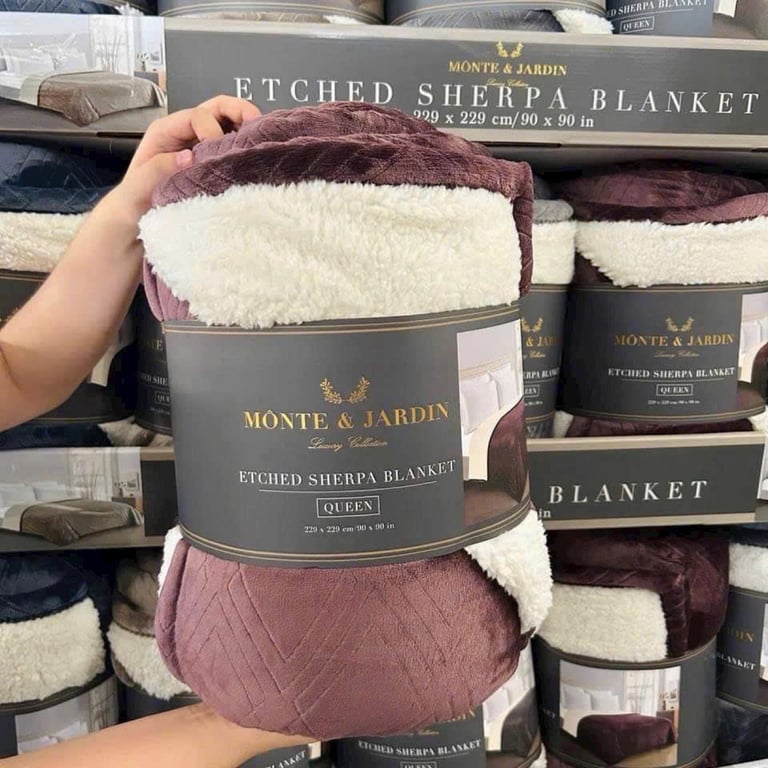 Chăn lông MONTE & JARDIN cao cấp size Queen