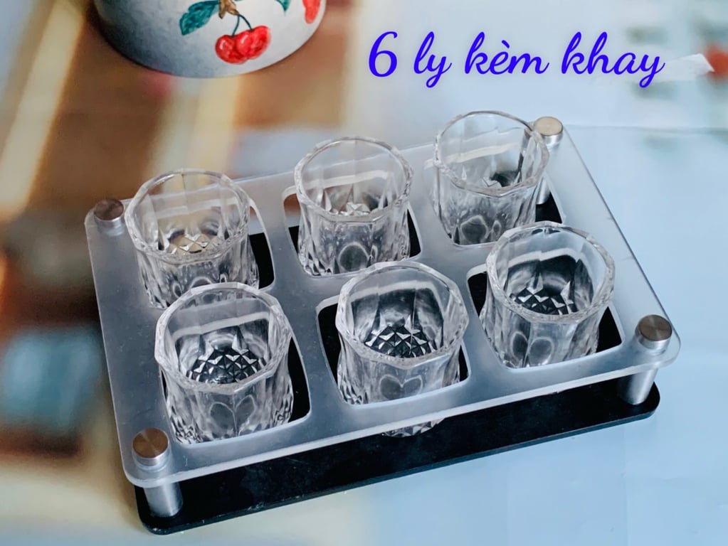 🍾🍾 SET LY UỐNG RƯỢU KÈM KHAY