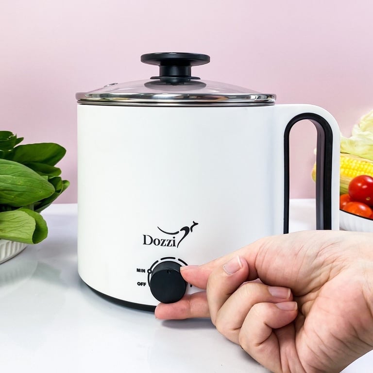 Nồi Lẩu Điện Đa Năng, Ca Nấu Mì Mini Dozzi 1.5L DZE128W