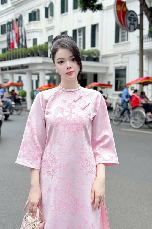 ADHT gấm hồng cổ bính S/M/L/XL/XXL