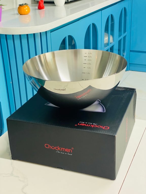 Tô trộn inox Chockman size 19cm (1L) - 22cm (2L) - 28cm (3.5L)