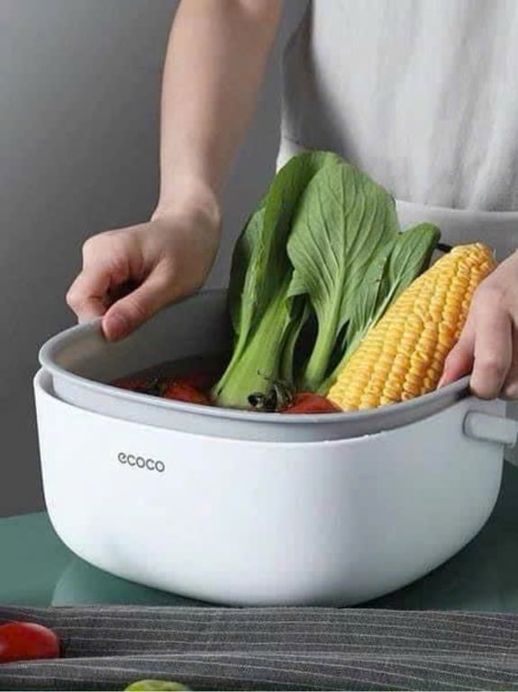 Chậu Rửa Kèm Rổ ECOCO có quai xách đường kính 27cm và 23cm❗️