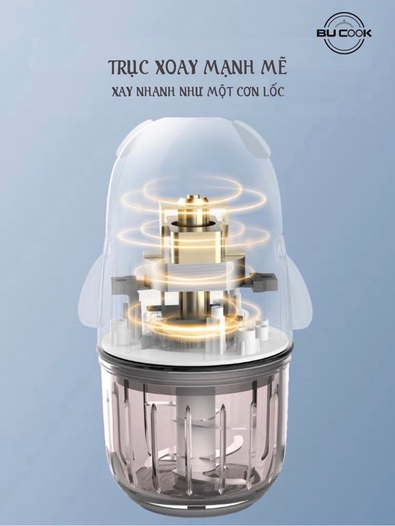 Máy xay đa năng 3 tầng 6 lưỡi Bucook hàng Đức Made in Germany