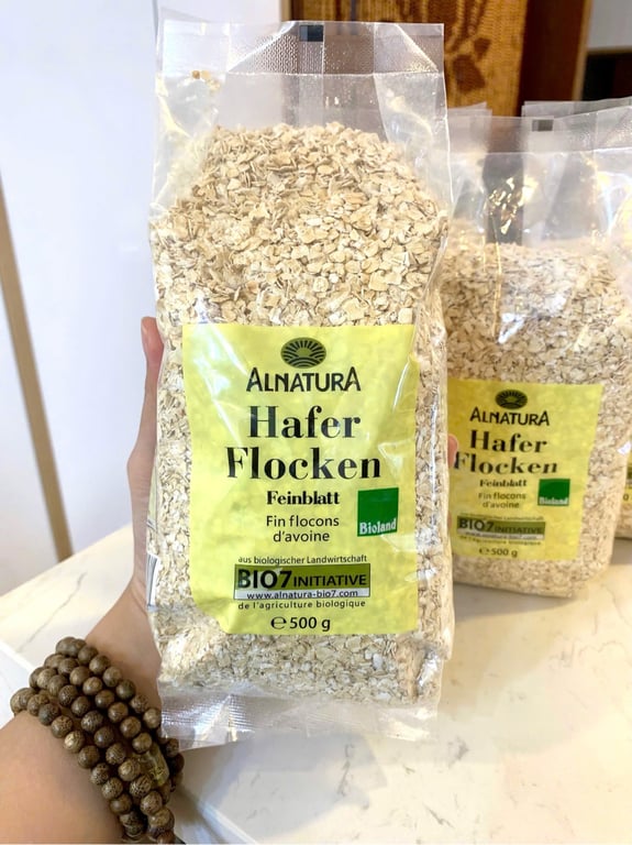 set 3 gói Yến Mạch Đức Cán Dẹp Hafer Flocken 500g