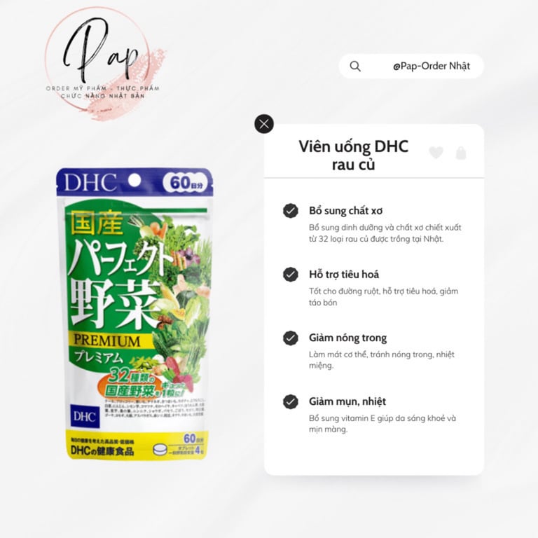 Viên uống DHC rau củ - 60 Days