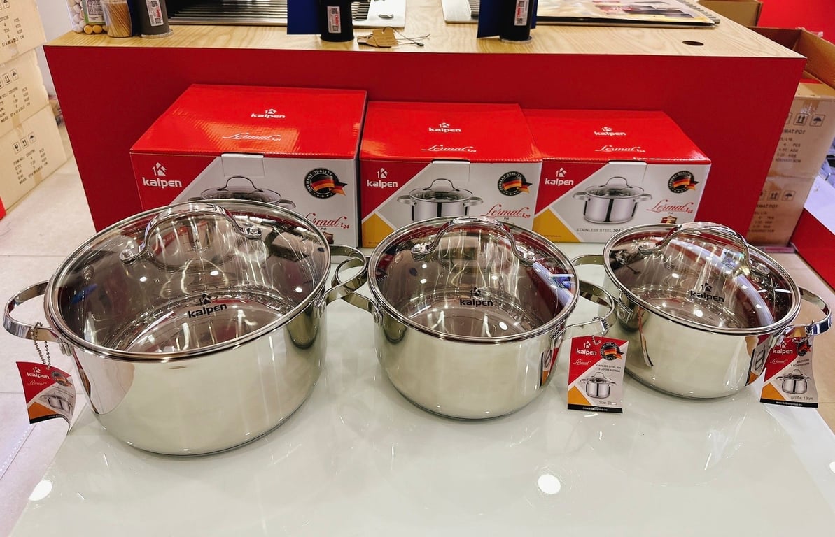 NỒI LẺ INOX KALPEN LERMAT SIZE 18CM, 20CM, 24CM