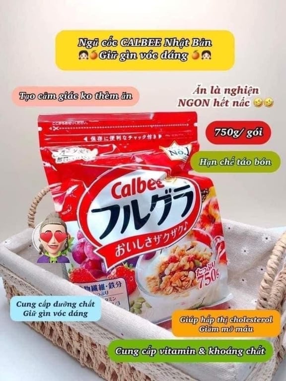 Ngũ cốc Calbee 750g Nhật Bản😋