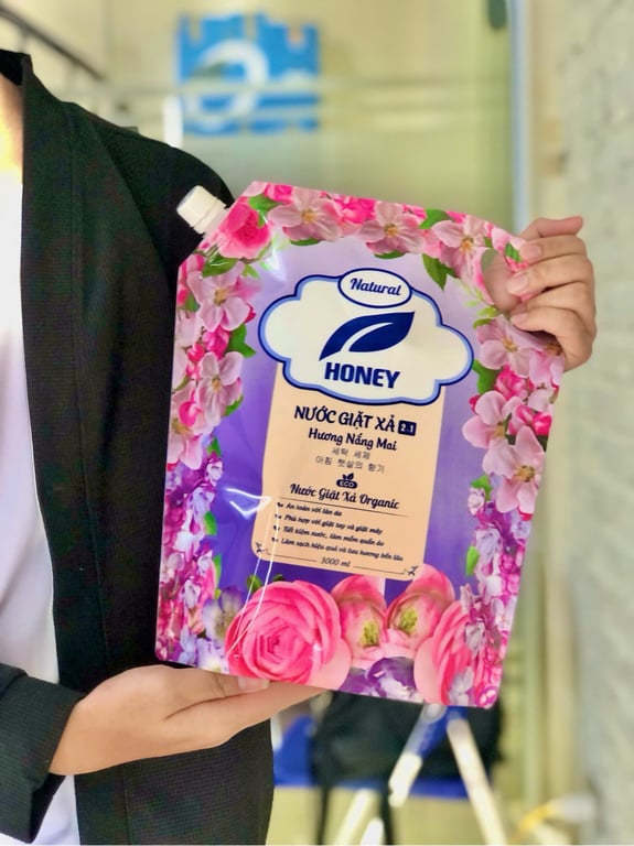 NƯỚC GIẶT XẢ SINH HỌC (2 IN 1 ) HONEY PREMIUM 1 thùng 4 gói 300ml