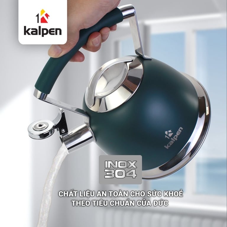 ẤM ĐUN NƯỚC INOX CAO CẤP KALPEN KK02 DUNG TÍCH 2,5L
