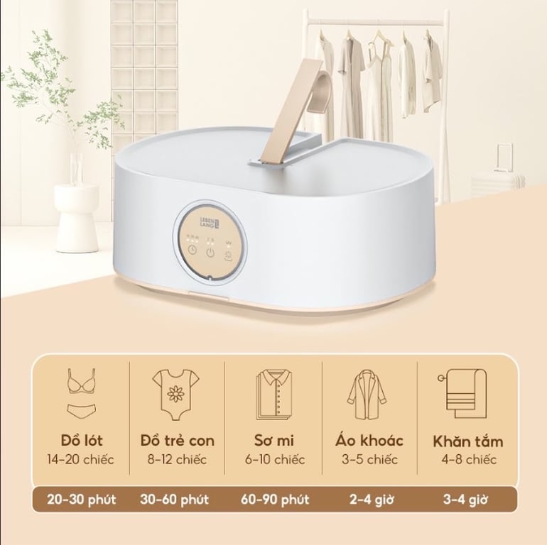 Tủ Sấy Quần Áo Lebenlang LBL6268