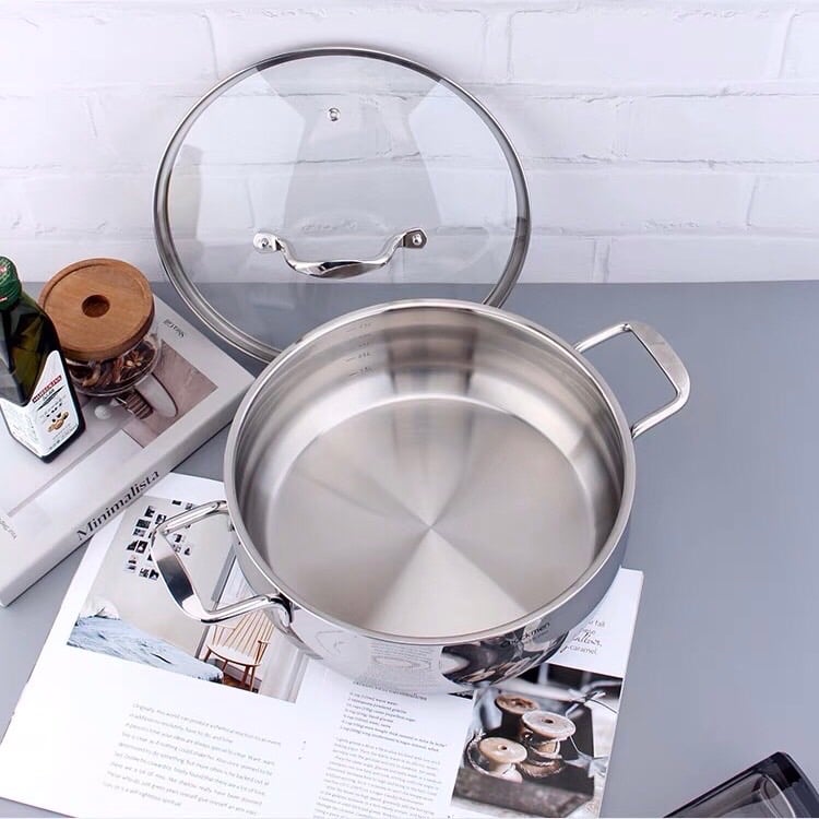 CKM72 – NỒI LẨU, NỒI LUỘC GÀ THÀNH THẤP CHOCKMEN 30CM