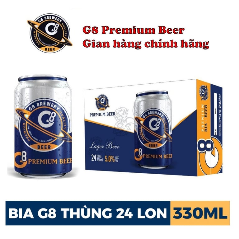 Bia G8 Nâu - Lon 330ml