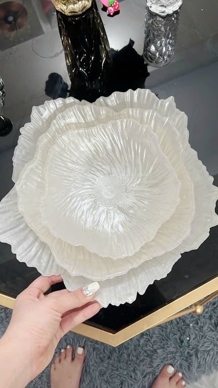 Set đĩa decor ngọc trai