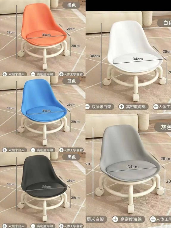 GHẾ XOAY TỤA LƯNG 360* CHỊU LỰC CÓ BÁNH XE ĐỆM DA