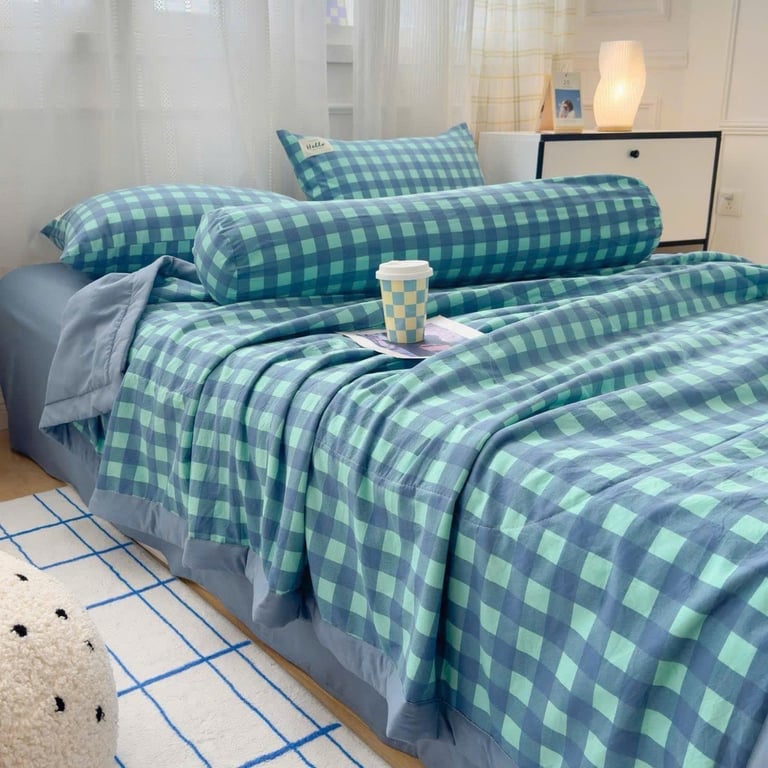 Set 5 món cotton đũi chăn trần