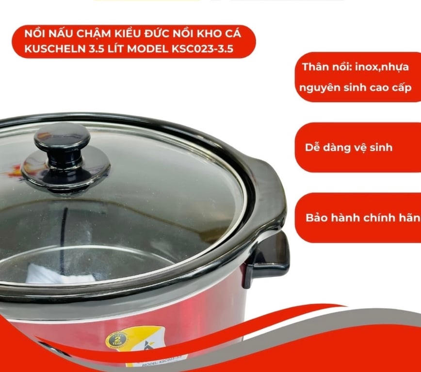 Nồi nấu chậm KSC023-3.5 3,5 lít🏖