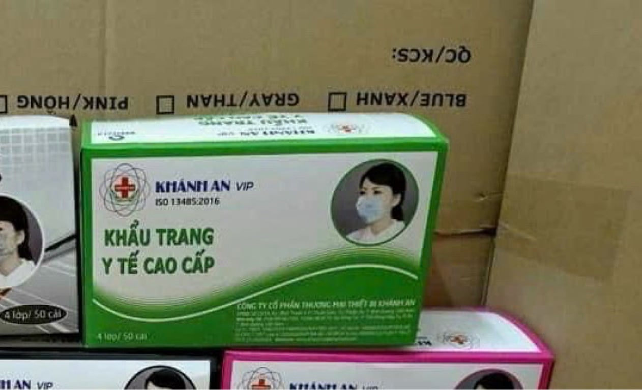 Khẩu trang Khánh an xanh vip t/50h