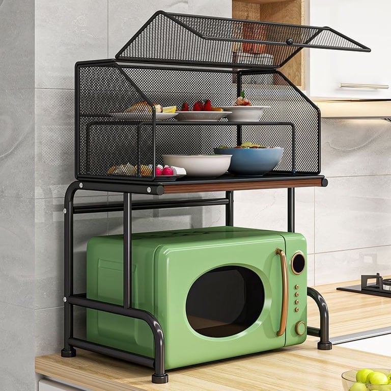 kệ lưới bảo quản thức ăn 2 tầng