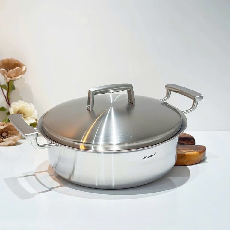 NỒI 5 LỚP KẸP ĐỒNG DÁNG THẤP CHOCKMEN 28CM - C392