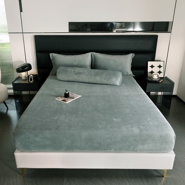 Set ga gối 4 món nỉ nhung CHT09