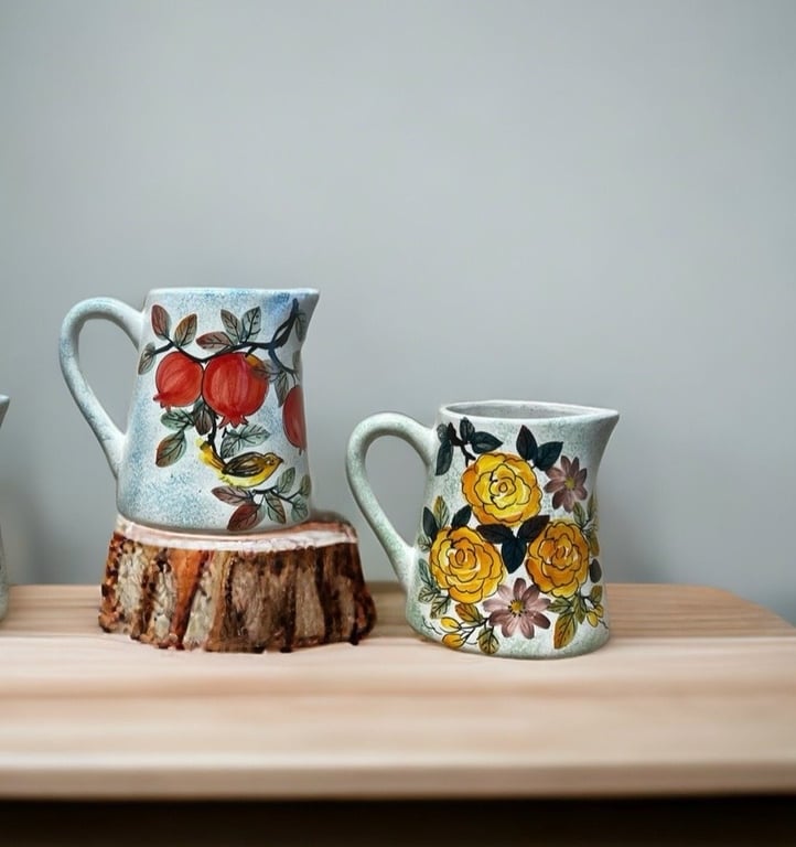 Bình dáng Ca Sữa Họa Tiết Vẽ Tay 3D