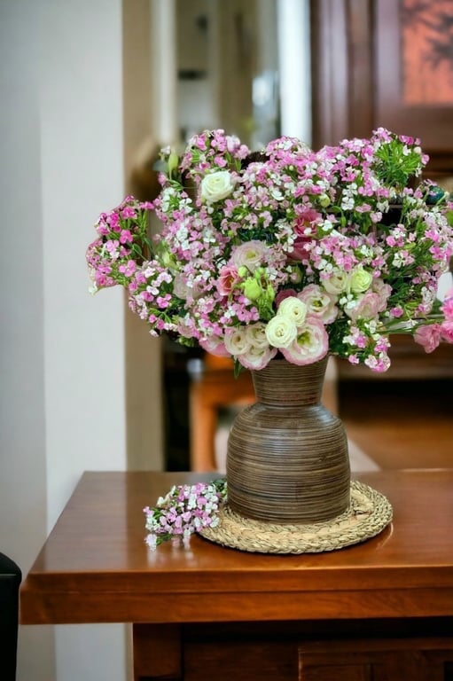 Lọ hoa dáng búp bê gốm Bát Tràng