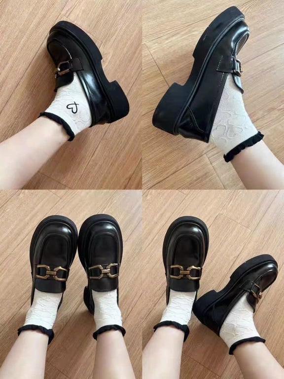 Set 5 tất nữ cổ thấp viền ren Họa Tiết Trái Tim Phong Cách Hàn Quốc Dễ Thương #MC29