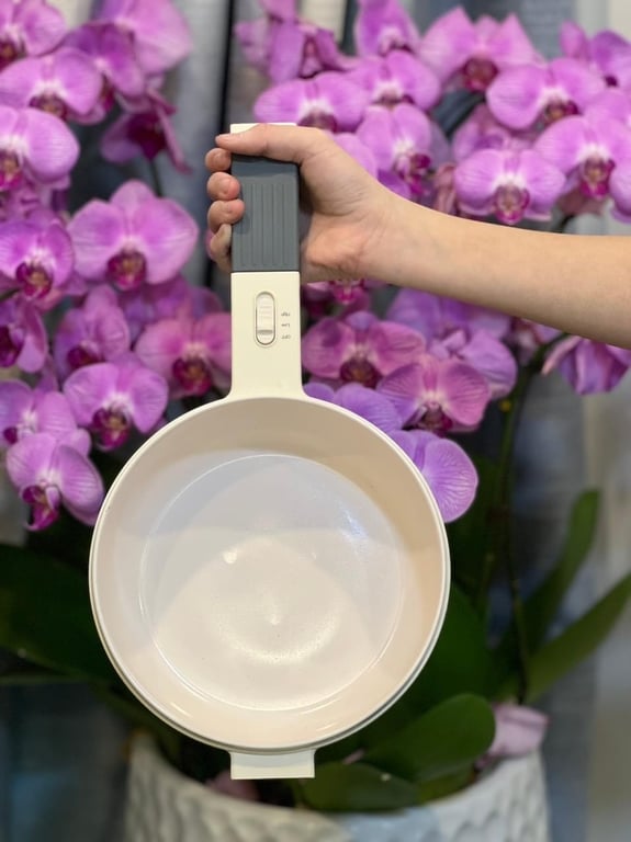 Bộ nồi điện có chống dính kèm xửng hấp Arber