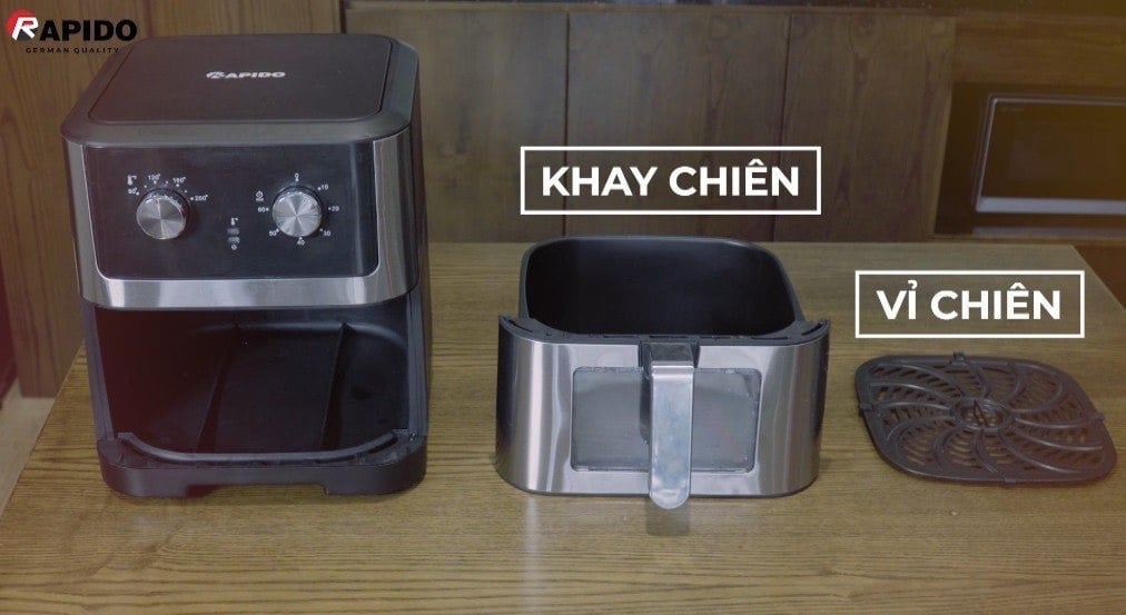 NỒI CHIÊN KHÔNG DẦU RAPIDO 8 LIT