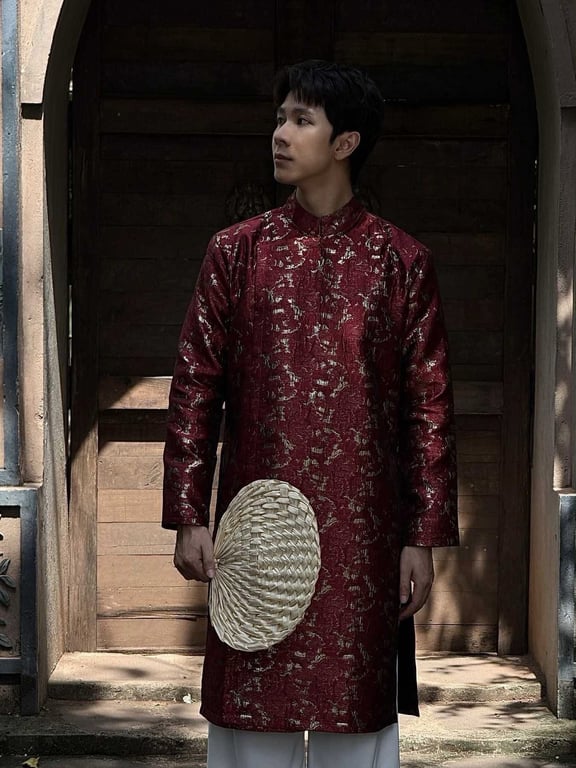 ADN Oao gấm loang - đỏ M/L/XL/XXL/XXXL